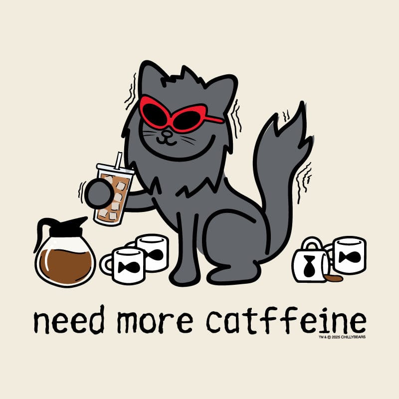 Need More Catffeine - Ladies T-Shirt V-Neck