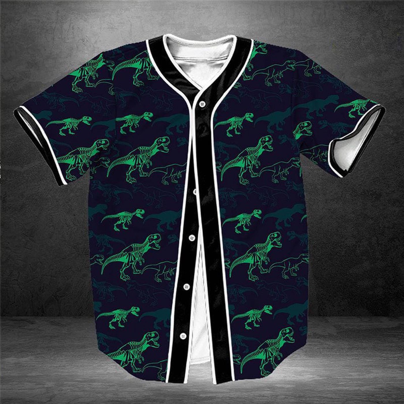 Neon Dinosaur Baseball Tee Jersey Shirt Printed 3d - Gift for Men Women - lylyprint.com