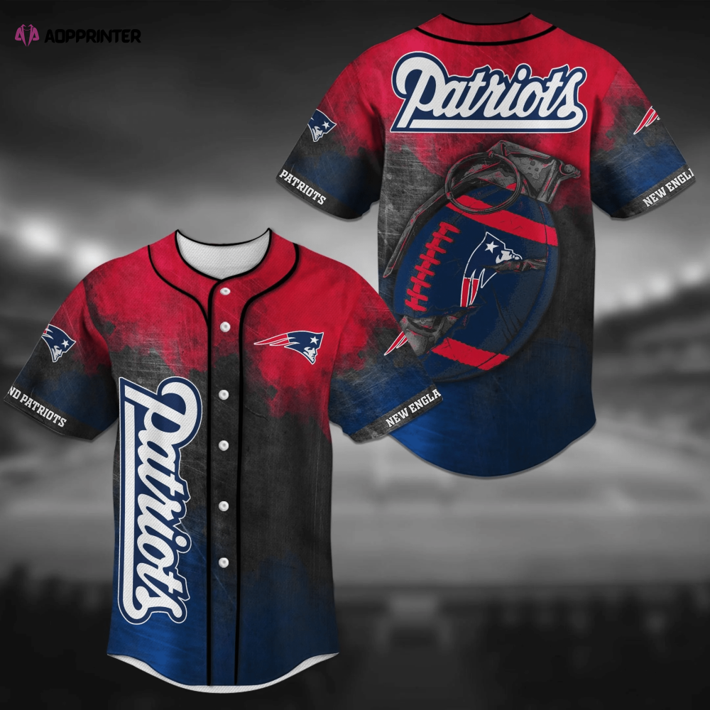 New England Patriots Baseball Jersey Shirt with Personalized Name FVJ - Aopprinter