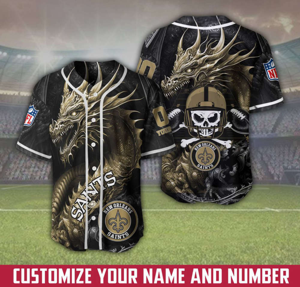 New Orleans Saints Personalized Baseball Jersey - lylyprint.com