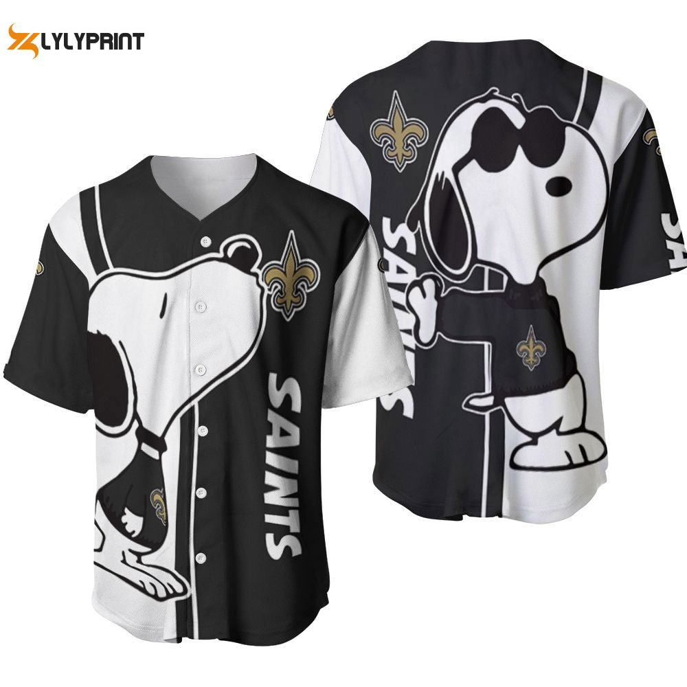 New Orleans Saints snoopy lover Printed Baseball Jersey Gifts for Fans - lylyprint.com