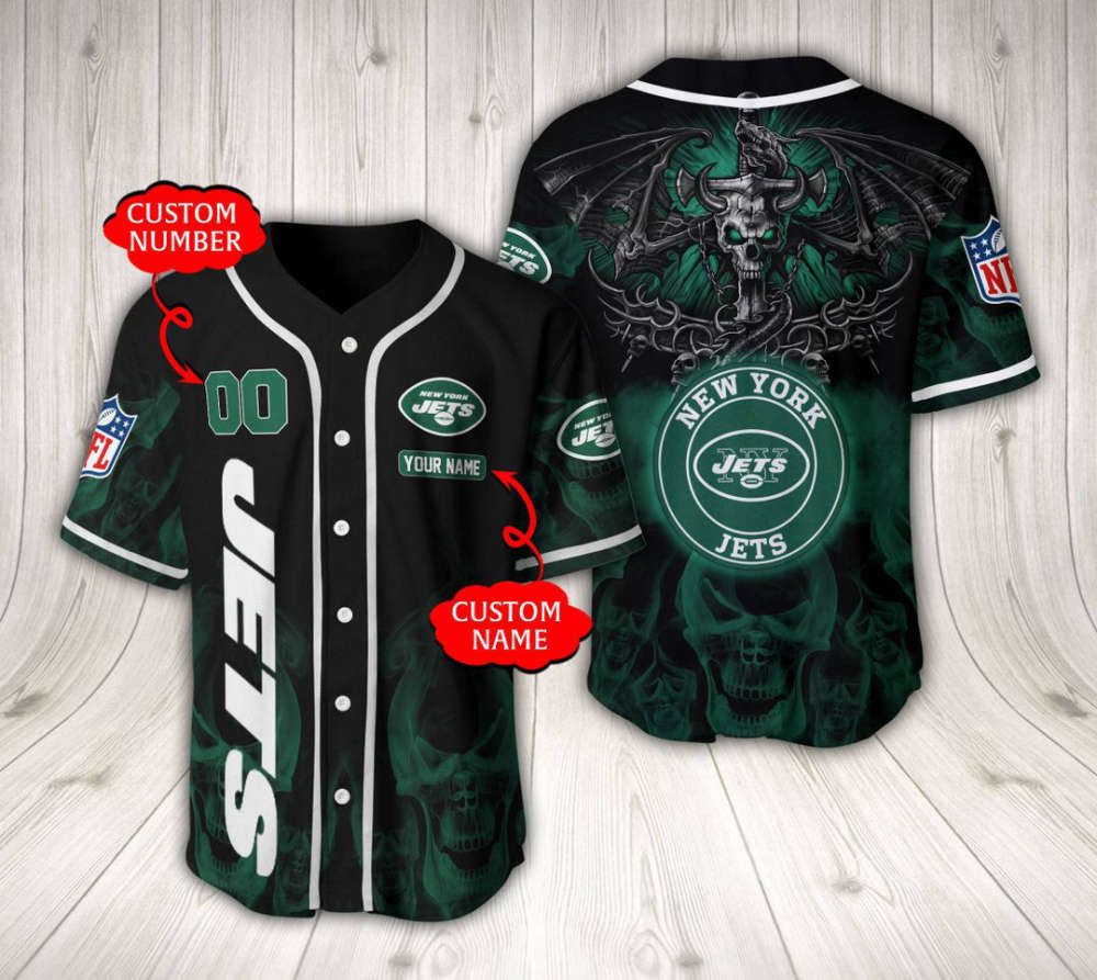 New York Jets Baseball Jersey Custom Name And Number Gift for Men Dad - lylyprint.com