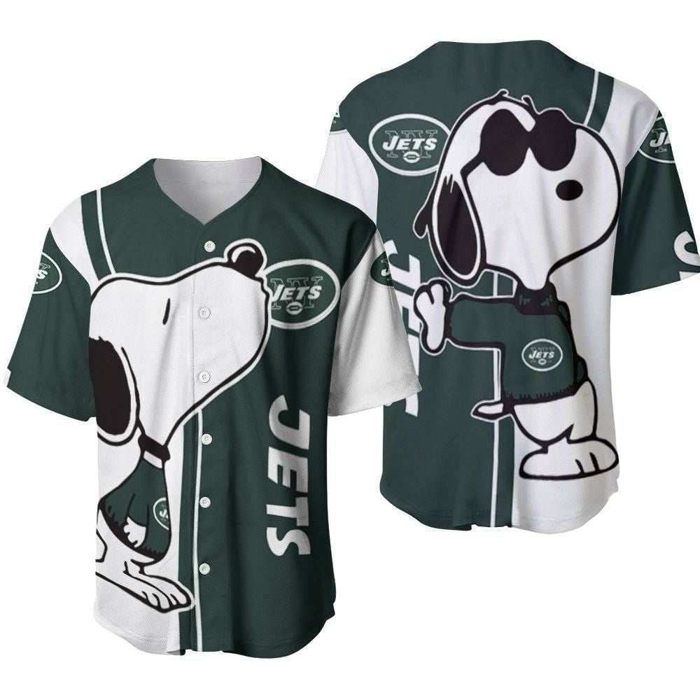 New York Jets snoopy lover Printed Baseball Jersey - lylyprint.com