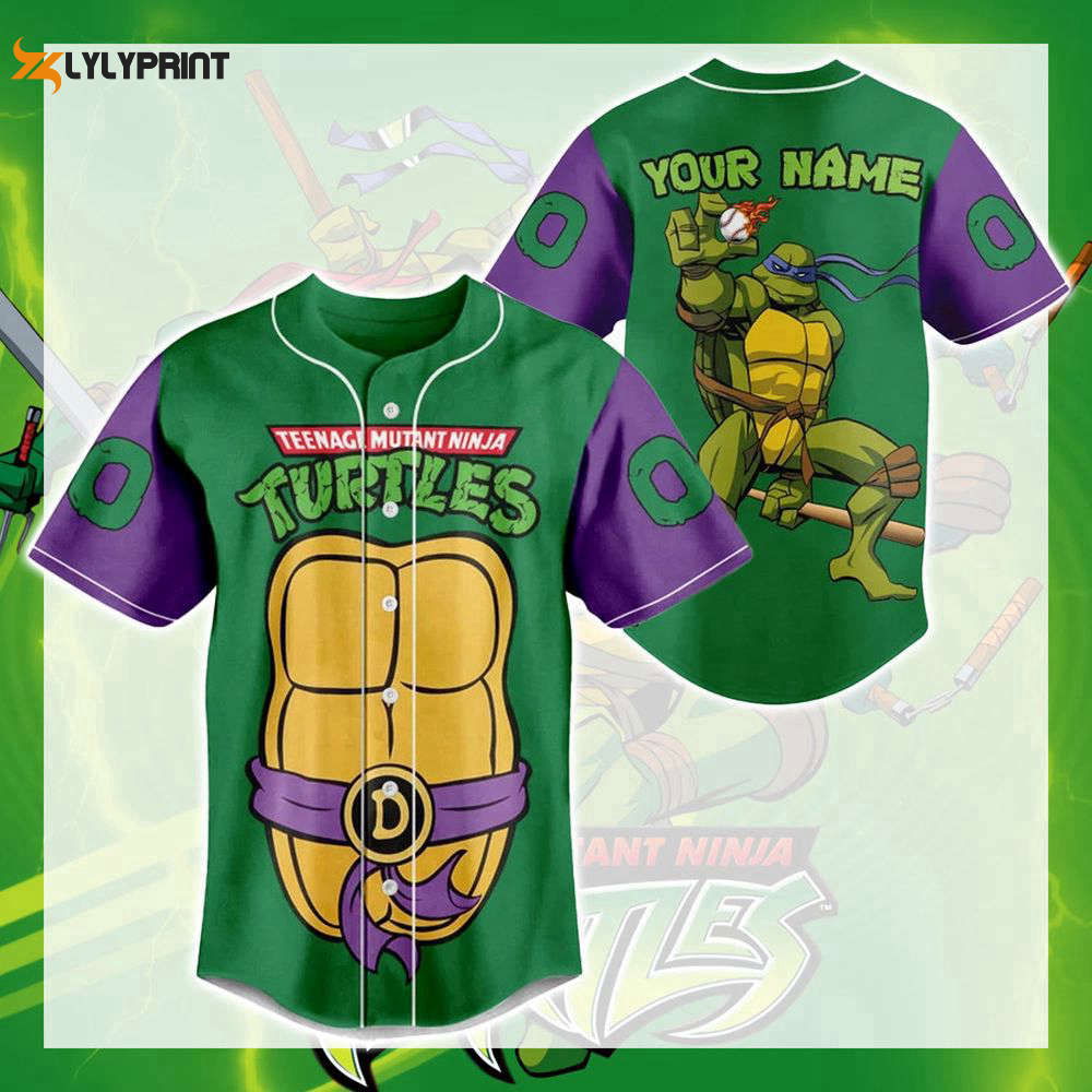 Ninja Turtle Baseball Jersey, Ninja Turtle Jersey Shirt - lylyprint.com
