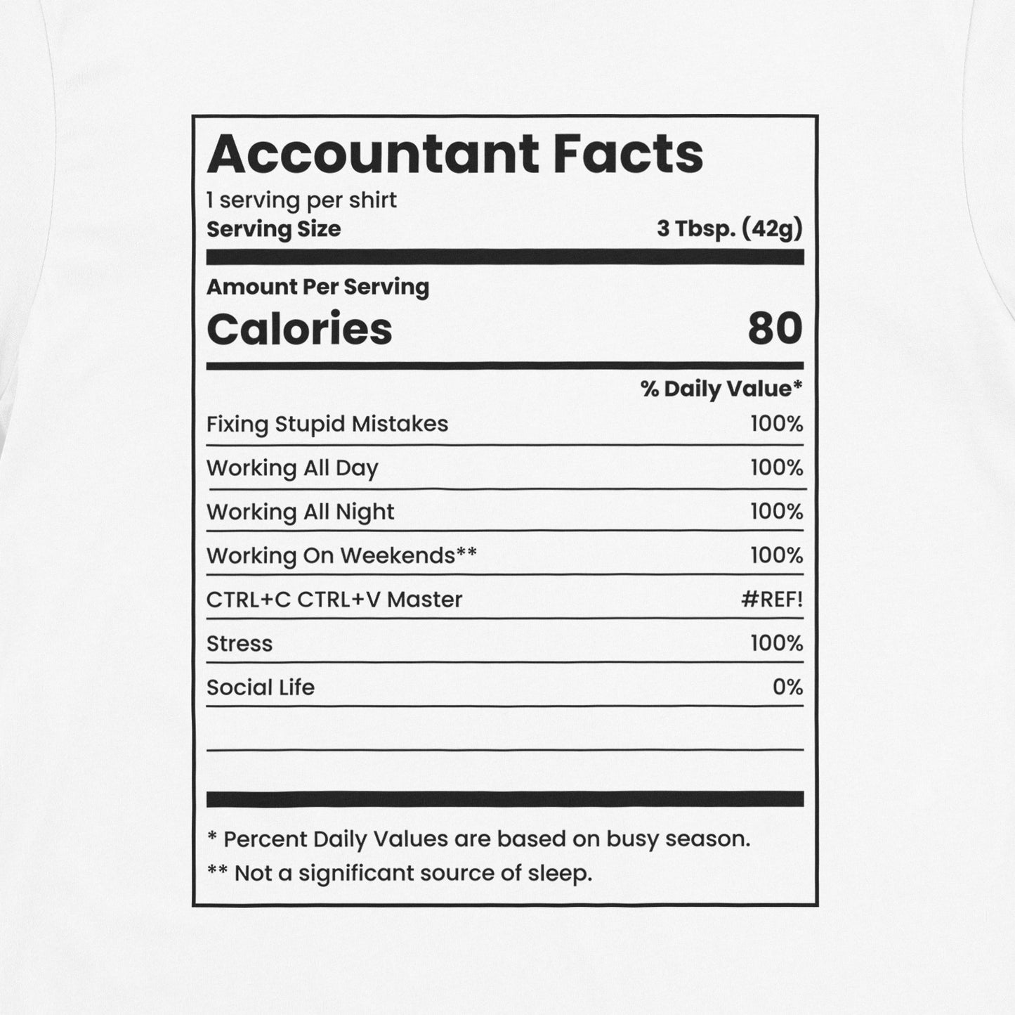 Accountant Facts Tee