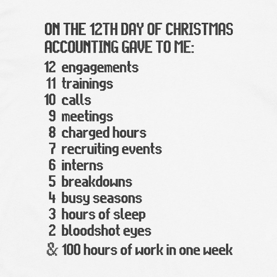 The Twelve Days Of Accounting T-Shirt