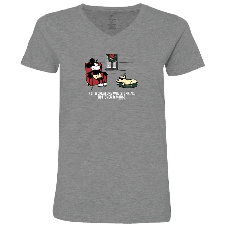 Not a Creature Was Stirring - Ladies T-Shirt V-Neck