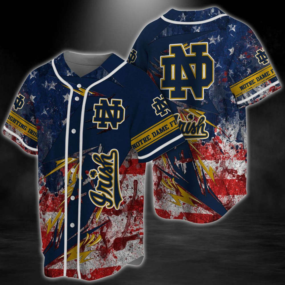 Notre Dame Fighting Irish Baseball Jersey Fan Gifts - lylyprint.com