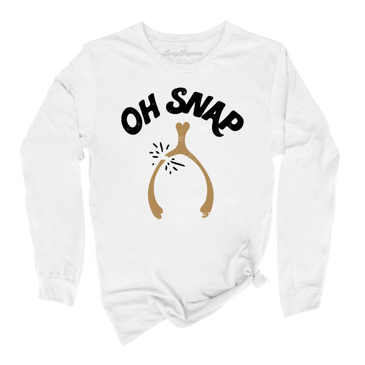 Oh Snap Wishbone Long Sleeve Tee
