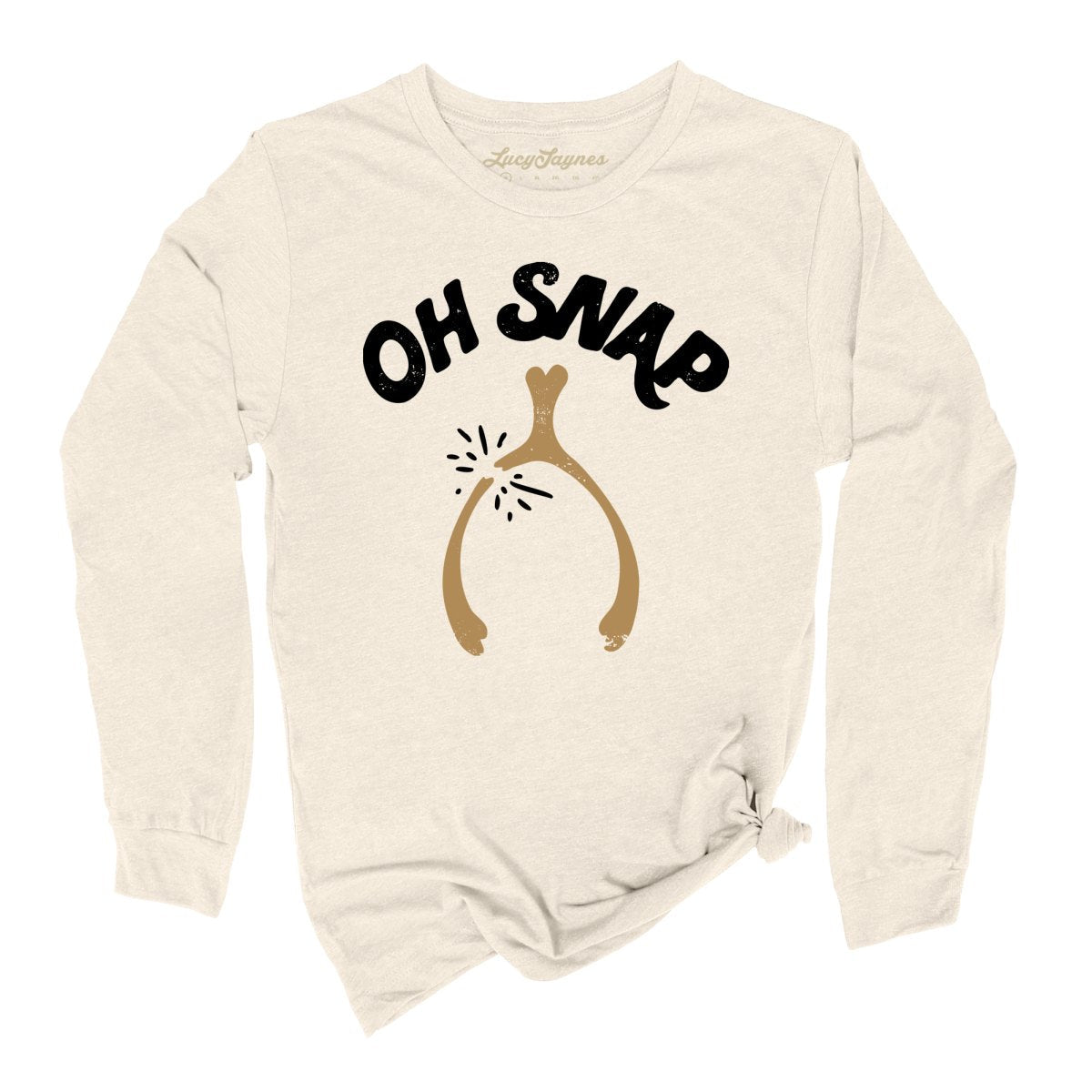 Oh Snap Wishbone Long Sleeve Tee