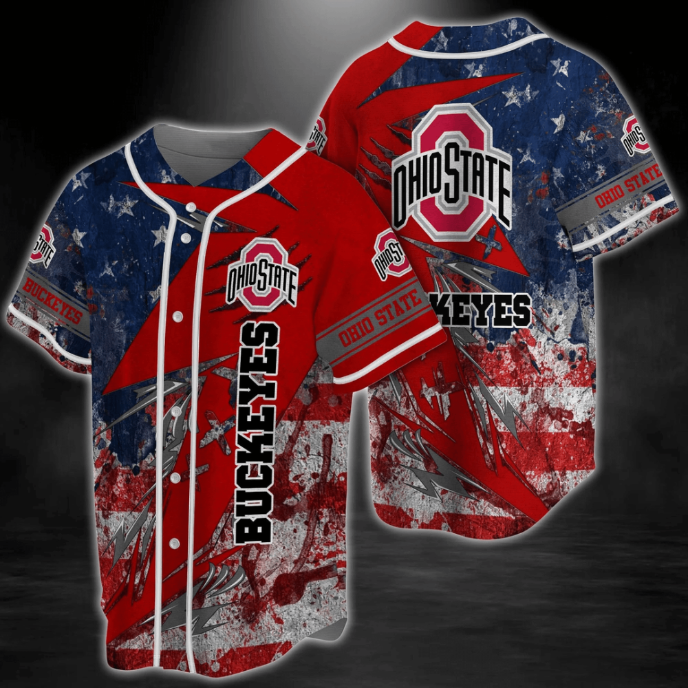 Ohio State Buckeyes Baseball Jersey Custom For Fans BJ0115 - lylyprint.com