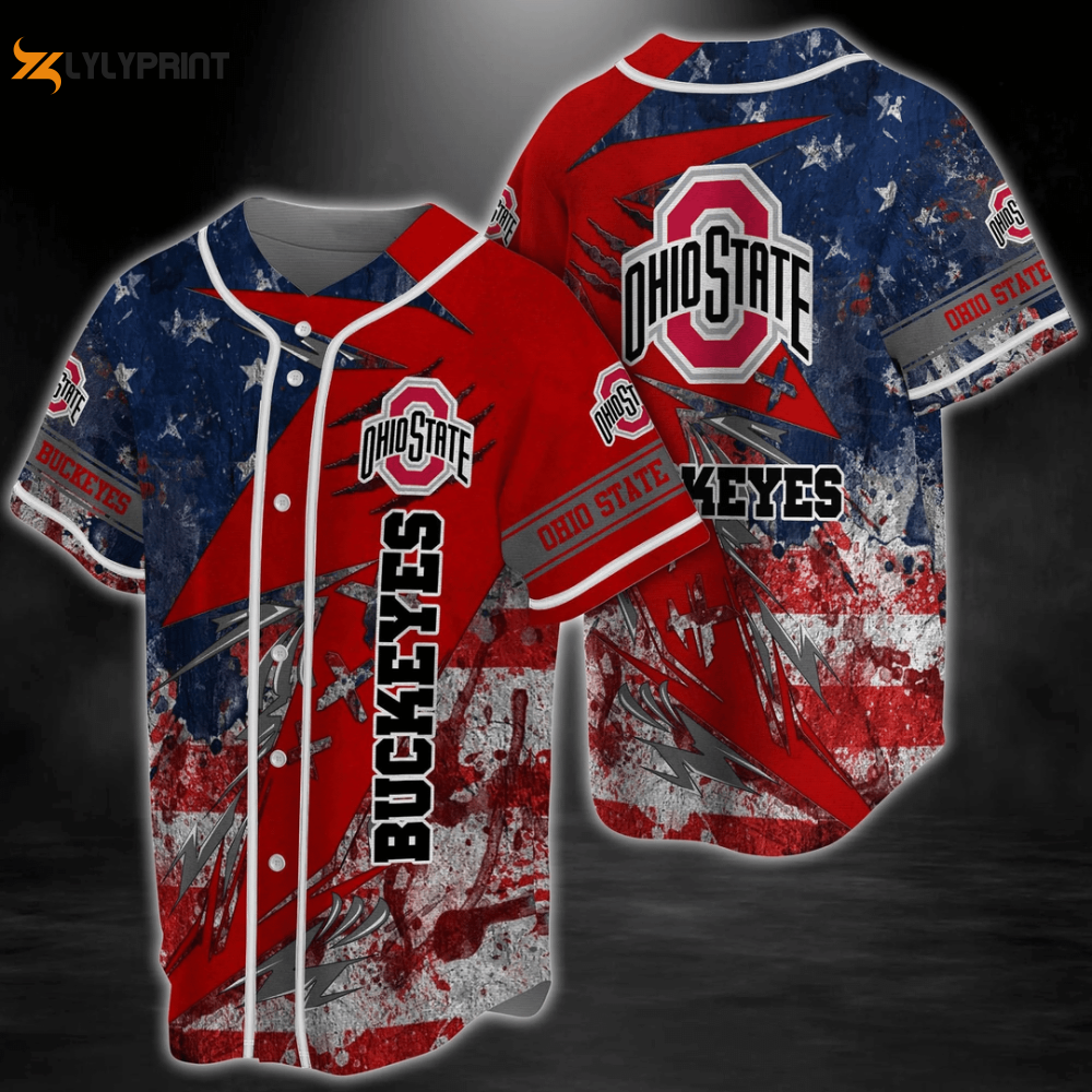 Ohio State Buckeyes Baseball Jersey Custom For Fans BJ0115 - lylyprint.com