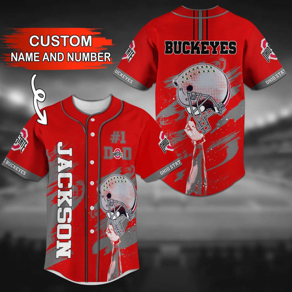Ohio State Buckeyes Personalized Baseball Jersey BJ0179 - lylyprint.com