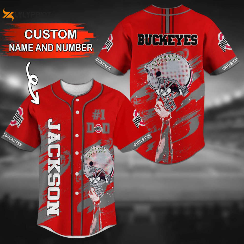 Ohio State Buckeyes Personalized Baseball Jersey BJ0179 - lylyprint.com