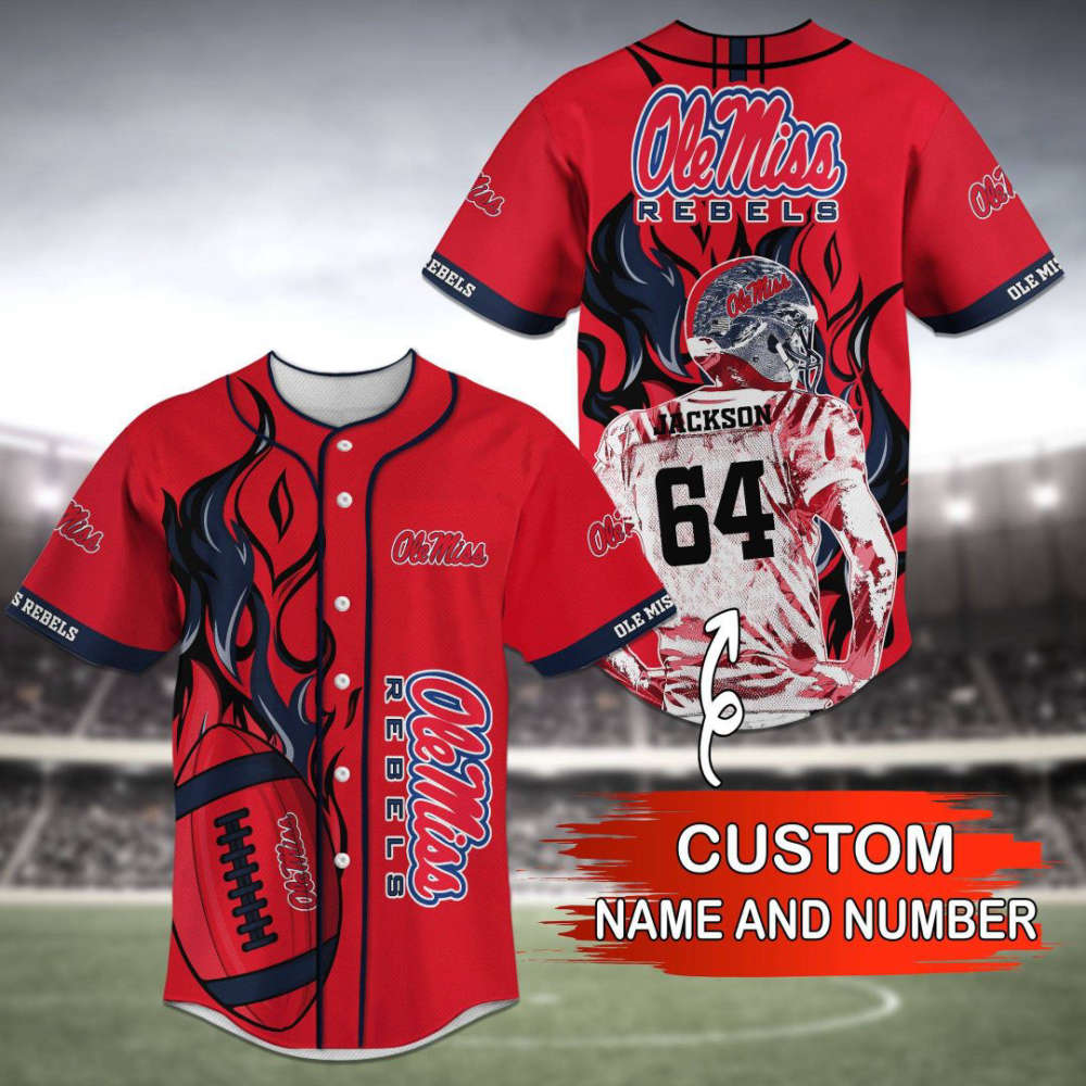 Ole Miss Rebels Baseball Jersey Personalized 2023 Gift for Men Women - lylyprint.com