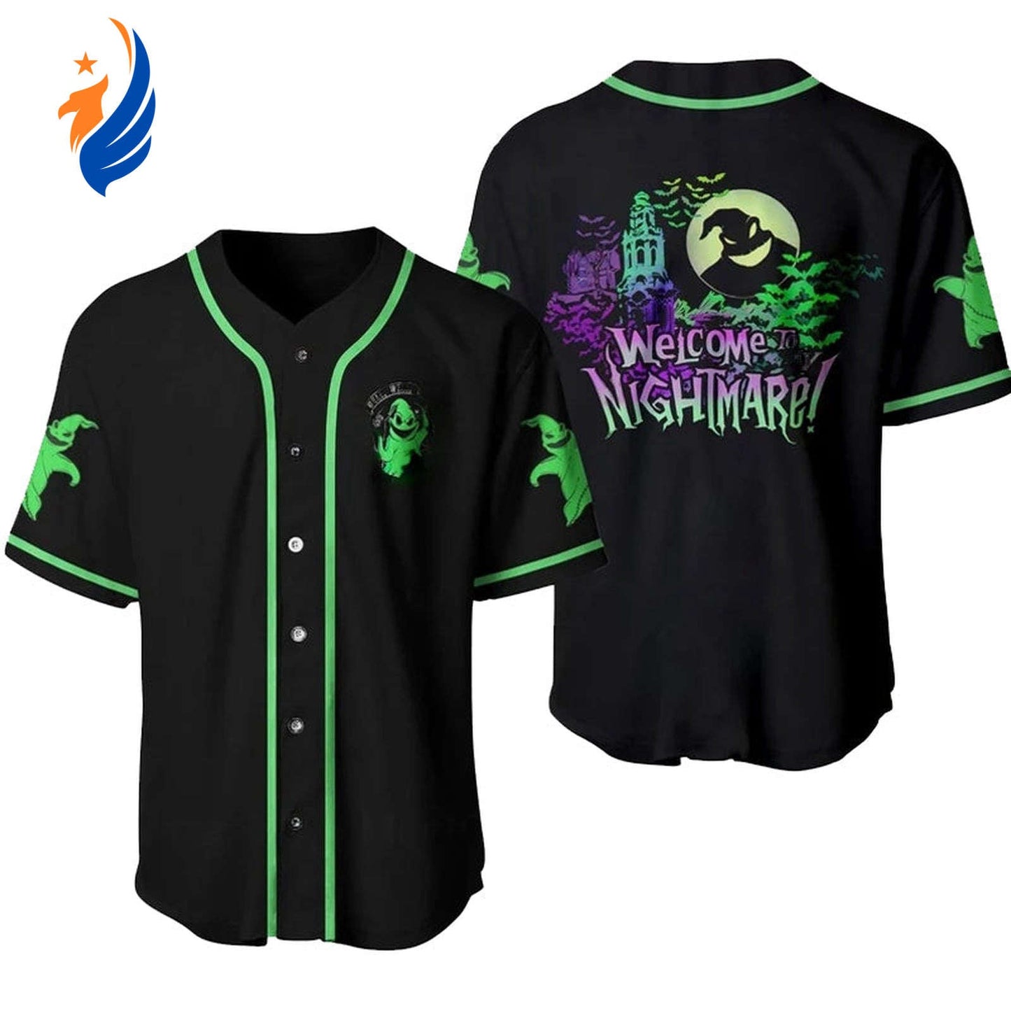 Get Spooky with the Oogie Boogie Welcome To Nightmare Baseball Jersey - Limited Edition Design - Bafud
