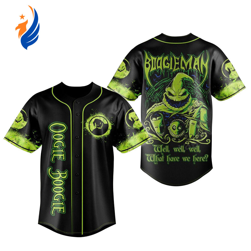 Get Spooky with the Oogie Boogie Well Well Well Baseball Jersey – Limited Edition Halloween Apparel - Bafud