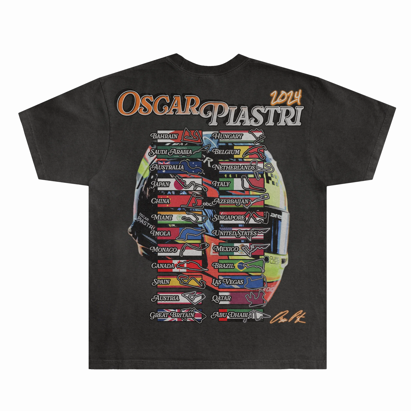Oscar Piastri '24 Helmet Tee Style001