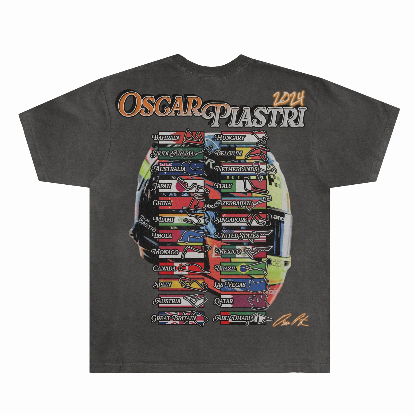 Oscar Piastri '24 Helmet Tee Style002