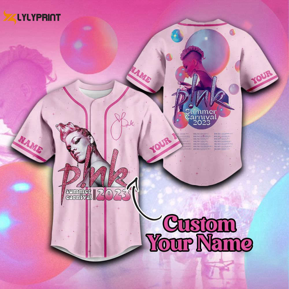 P!nk Summer Carnival 2023 Personalized Adult Baseball Jersey For Men Women - lylyprint.com