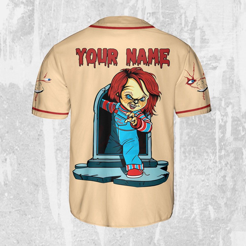 Personalize Child's Play Chucky The Killer Jersey, Halloween Chucky Jersey, Chucky Baseball Jersey - lylyprint.com