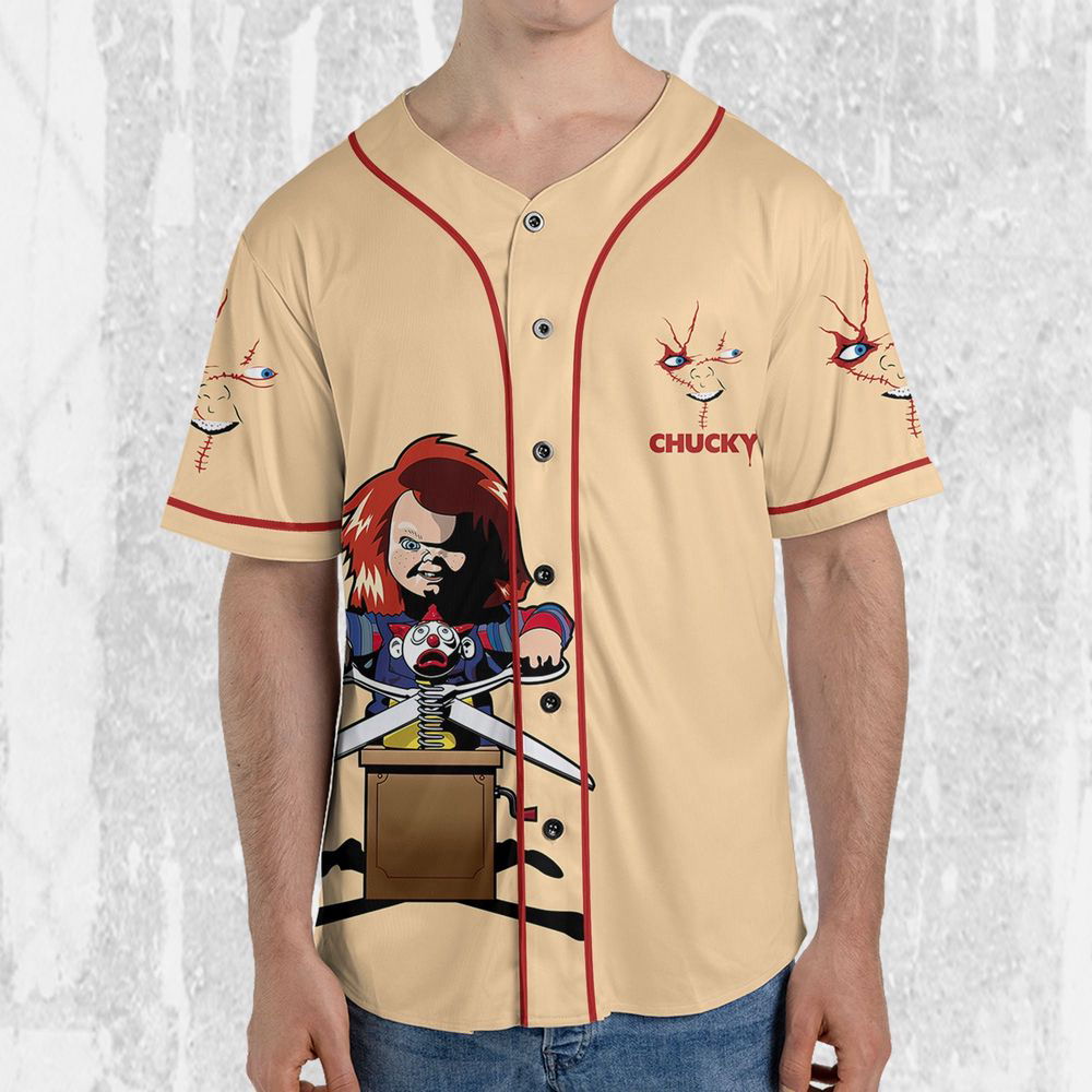 Personalize Child's Play Chucky The Killer Jersey, Halloween Chucky Jersey, Chucky Baseball Jersey - lylyprint.com