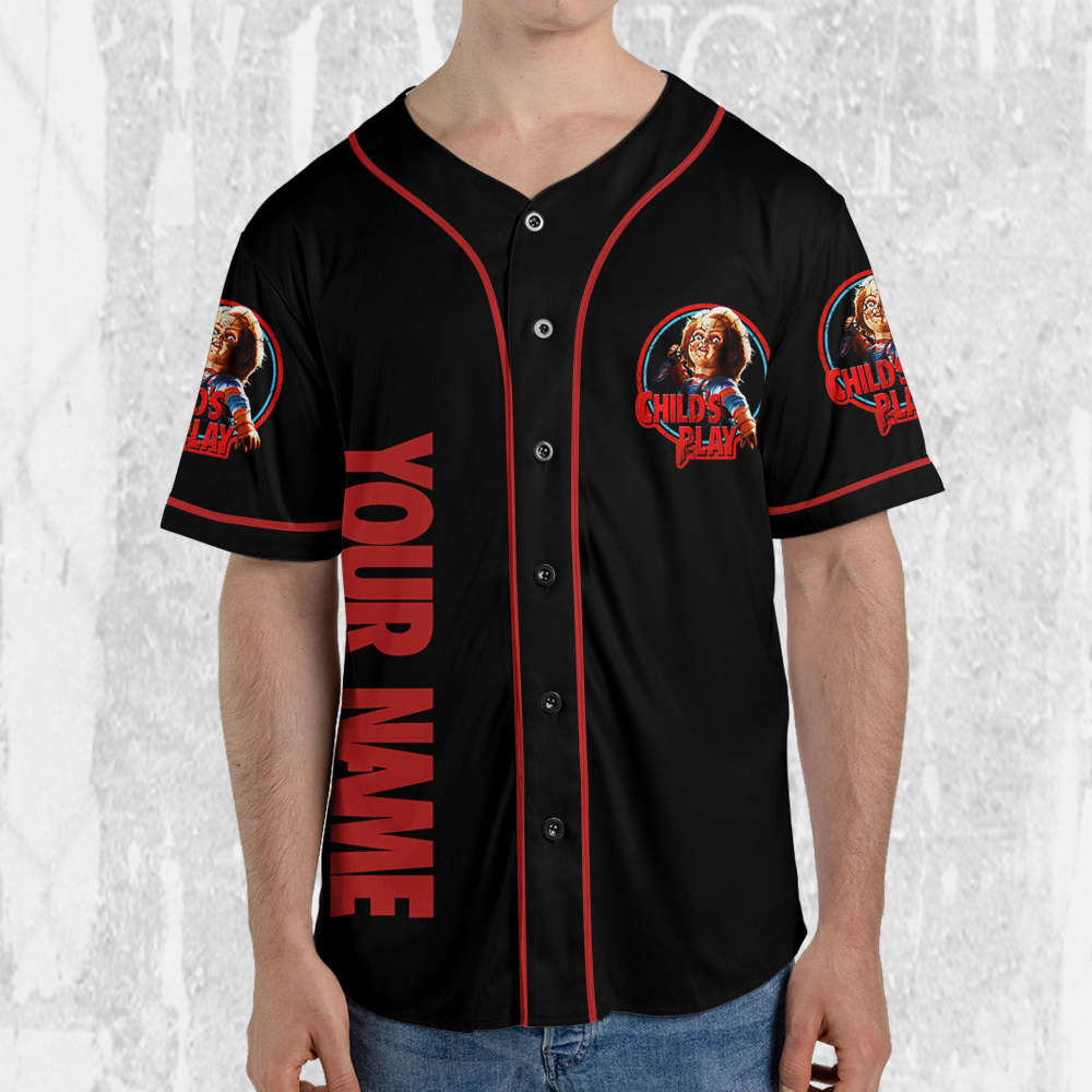 Personalize Child's Play Horor Chucky Jersey, Halloween Chucky Jersey, Chucky Baseball Jersey - lylyprint.com