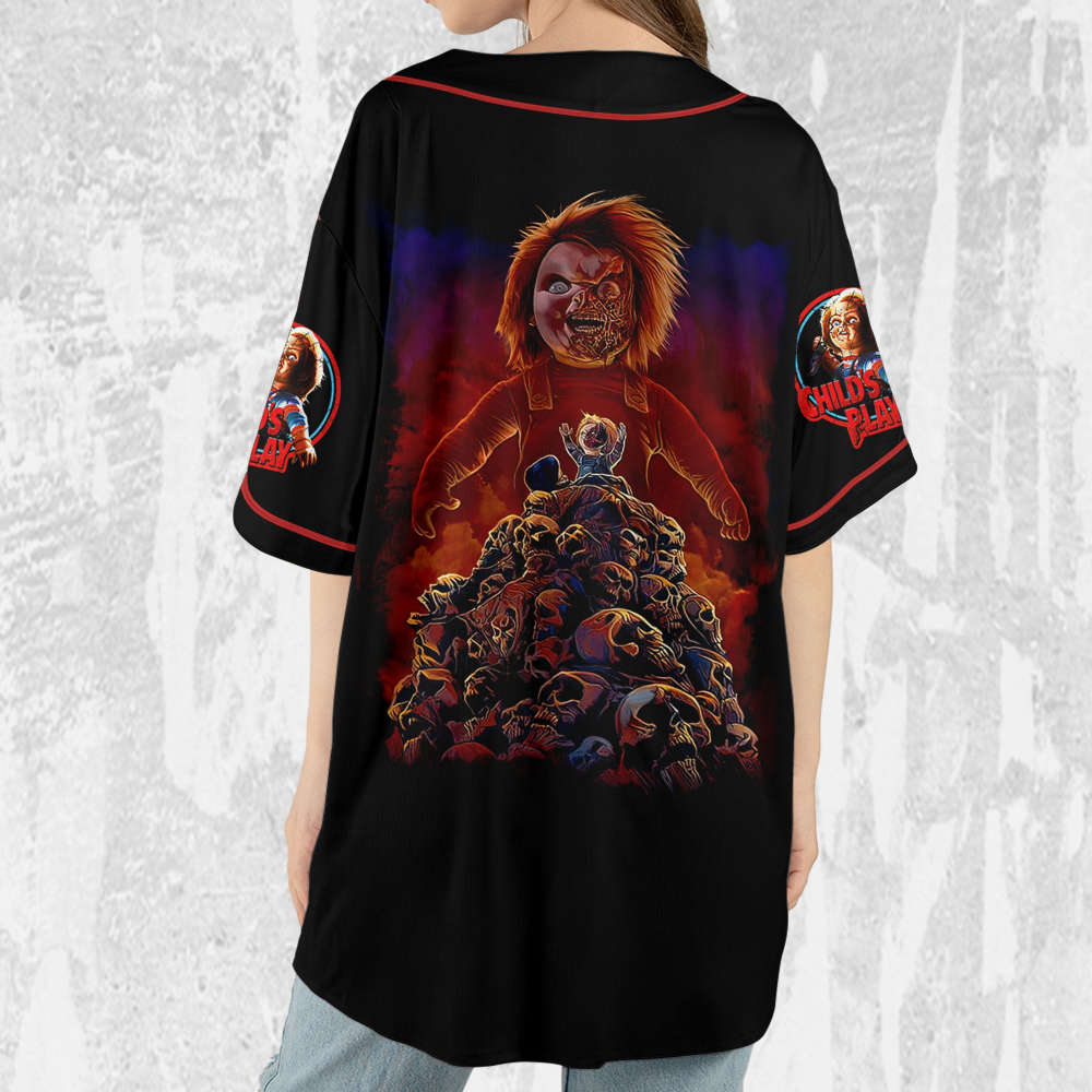 Personalize Child's Play Horor Chucky Jersey, Halloween Chucky Jersey, Chucky Baseball Jersey - lylyprint.com