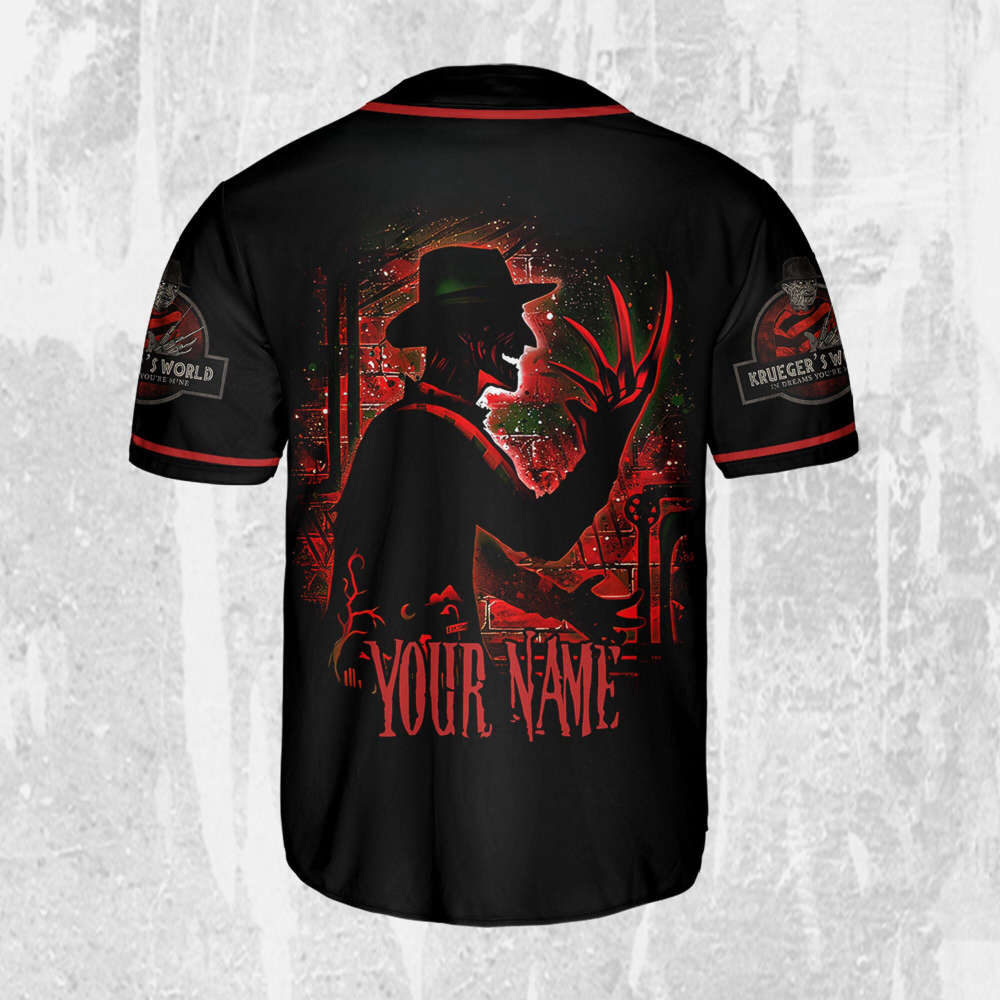 Personalize Freddy Krueger Dream Demon Jersey, Horror Jersey, Freddy Baseball Jersey - lylyprint.com