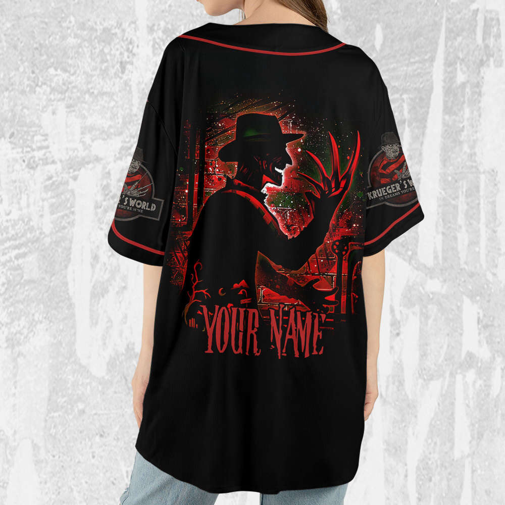 Personalize Freddy Krueger Dream Demon Jersey, Horror Jersey, Freddy Baseball Jersey - lylyprint.com