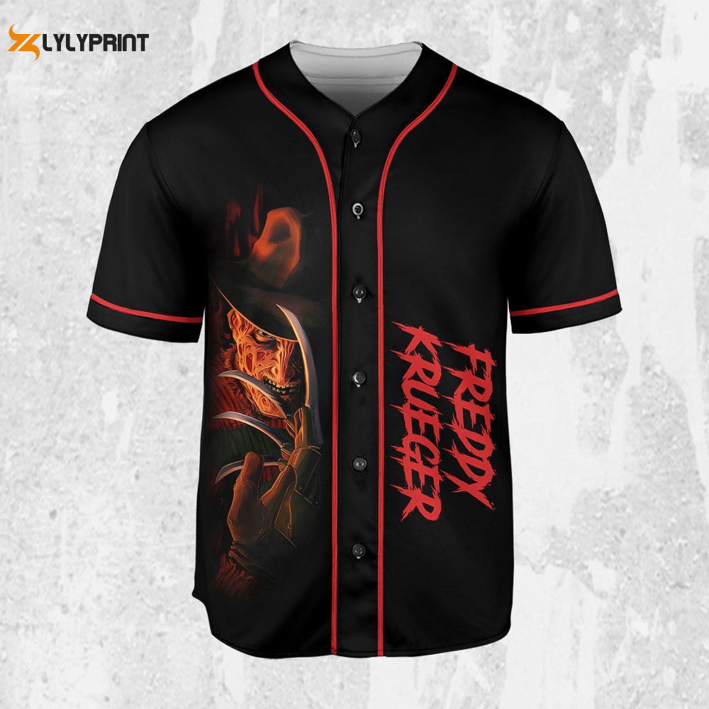 Personalize Freddy Krueger Horor Character Jersey, Horror Jersey, Freddy Baseball Jersey - lylyprint.com