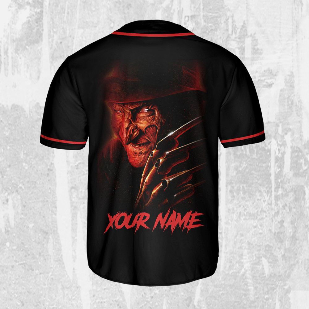 Personalize Freddy Krueger Horor Character Jersey, Horror Jersey, Freddy Baseball Jersey - lylyprint.com