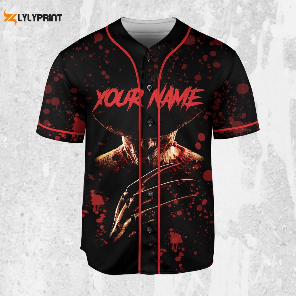 Personalize Freddy Krueger Monster Tease Jersey, Horror Jersey, Freddy Baseball Jersey - lylyprint.com
