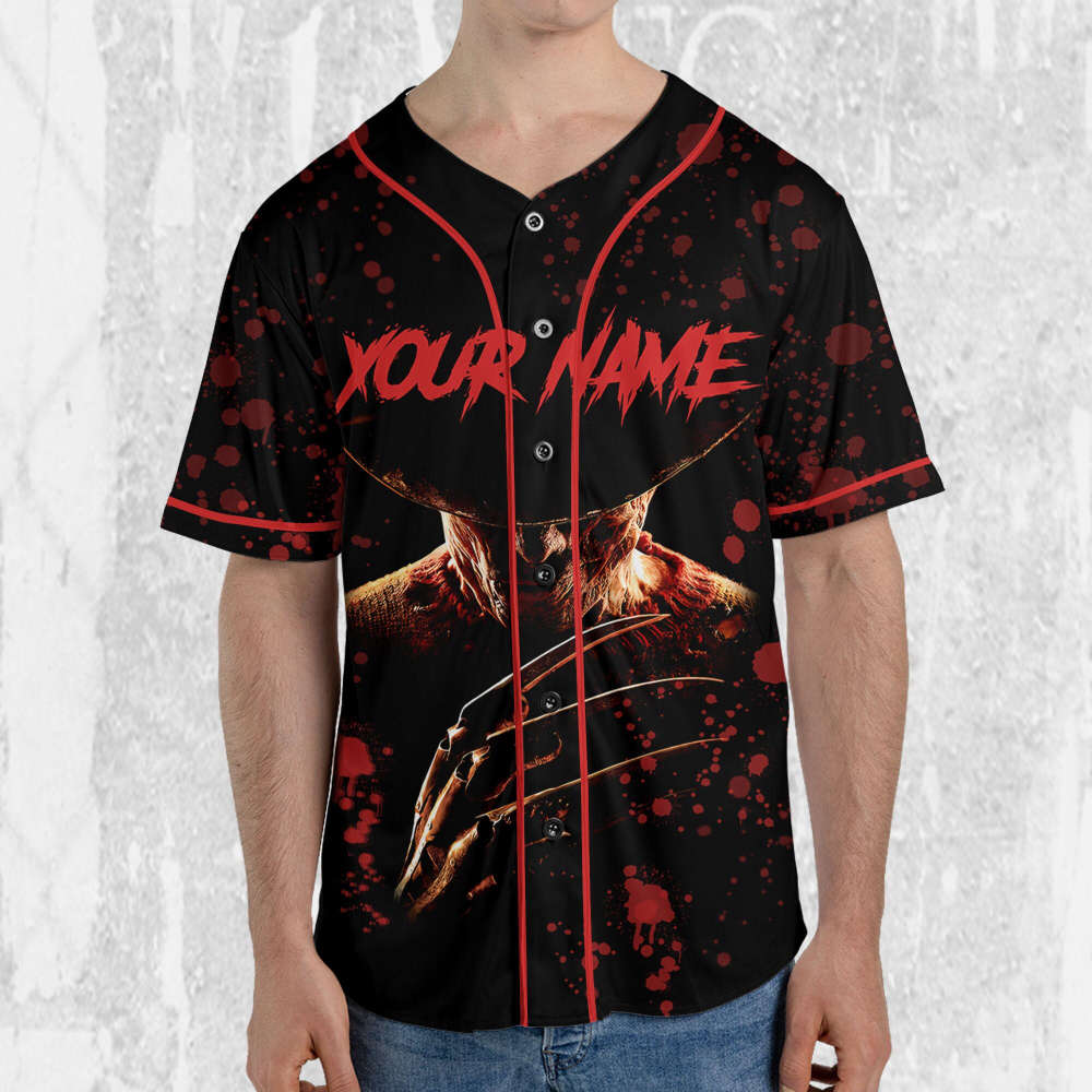 Personalize Freddy Krueger Monster Tease Jersey, Horror Jersey, Freddy Baseball Jersey - lylyprint.com