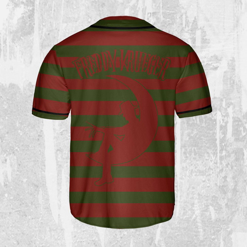 Personalize Freddy Krueger Nightmare Cosplay Jersey, Horror Jersey, Freddy Baseball Jersey - lylyprint.com