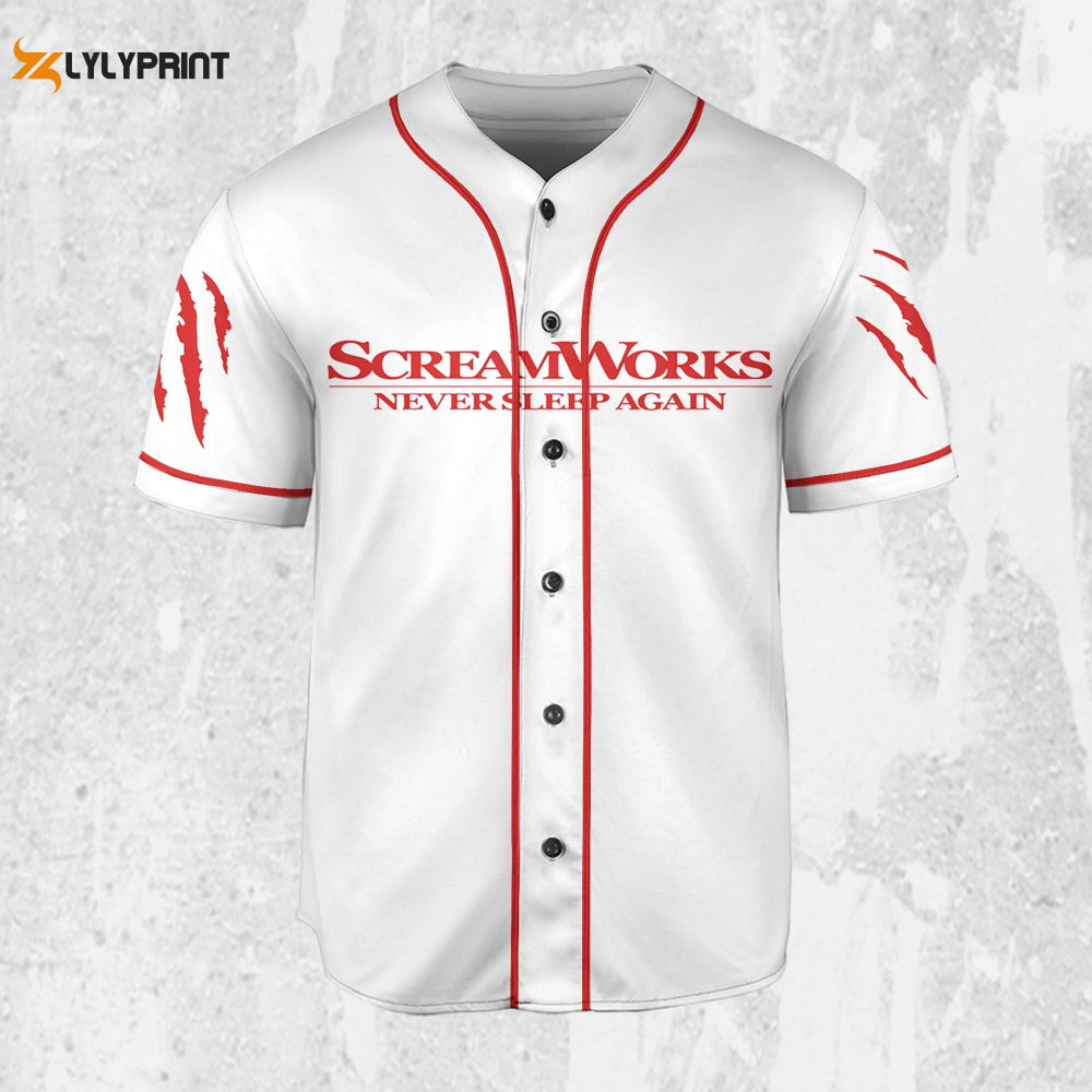 Personalize Freddy Krueger ScreamWorks Never Sleep Again Jersey, Freddy Baseball Jersey - lylyprint.com
