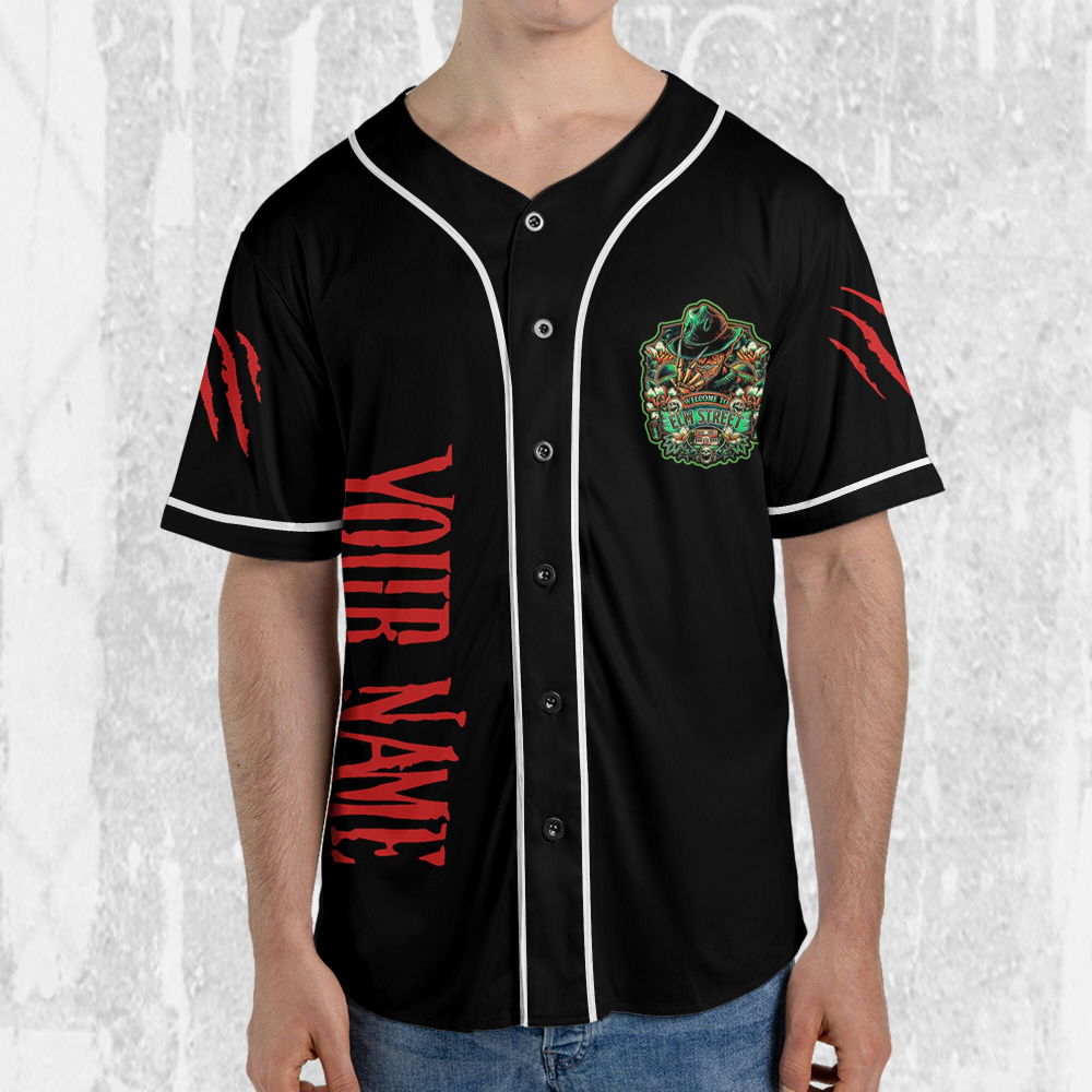 Personalize Freddy Krueger Welcome To Elm Street Jersey,Freddy Baseball Jersey - lylyprint.com