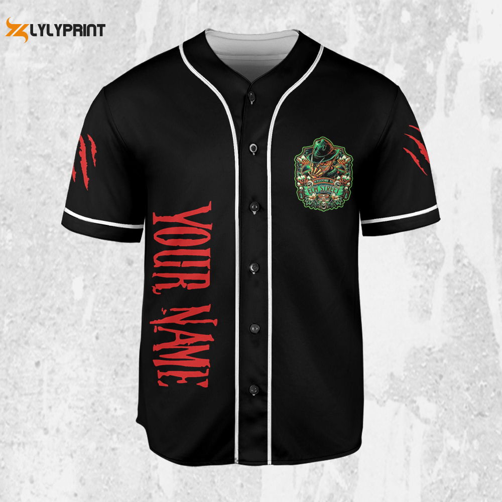 Personalize Freddy Krueger Welcome To Elm Street Jersey,Freddy Baseball Jersey - lylyprint.com