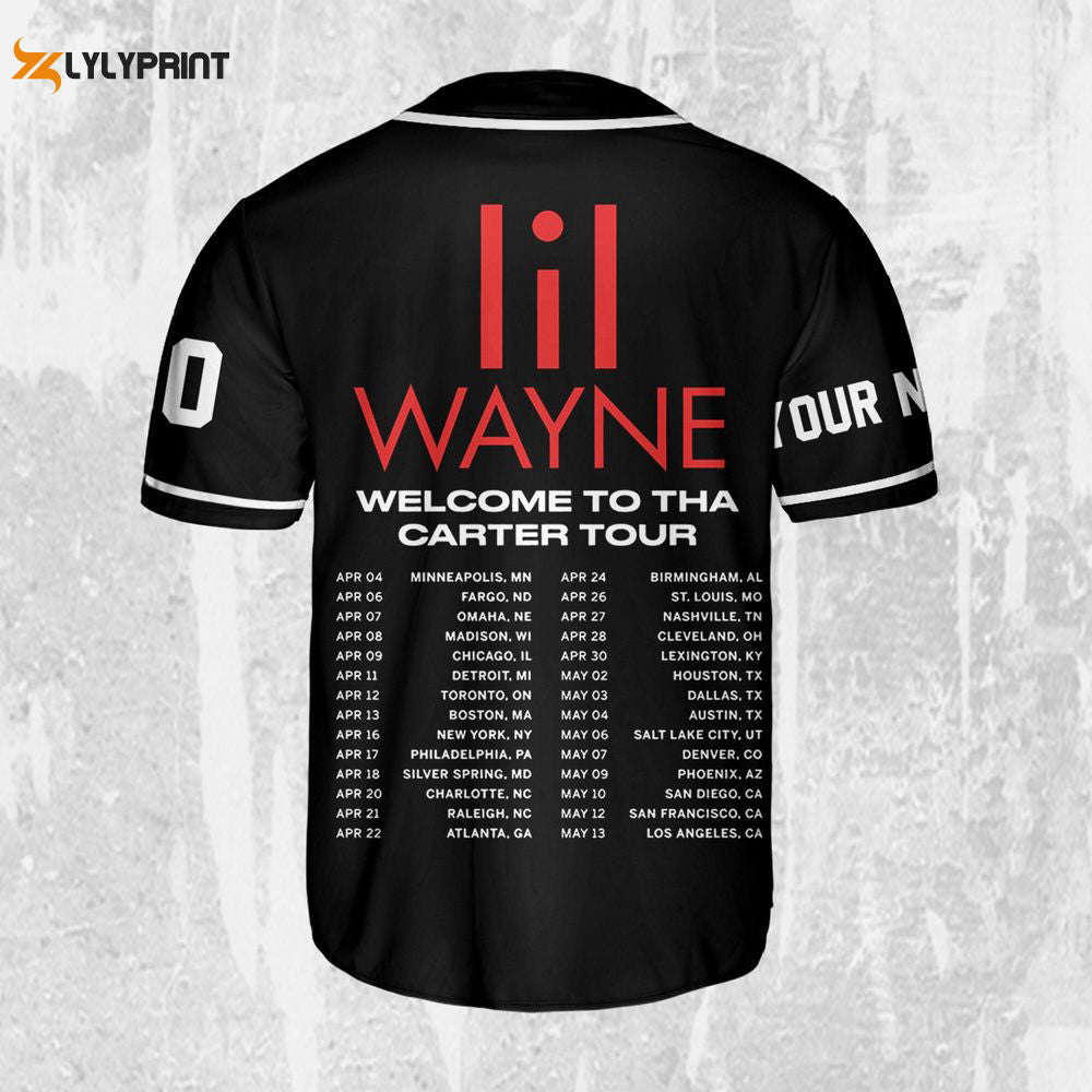 Personalize Lil Wayne Welcome To Tha Carter Black Color Jersey, Custom Baseball Jersey - lylyprint.com