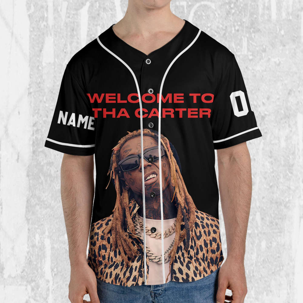 Personalize Lil Wayne Welcome To Tha Carter Black Color Jersey, Custom Baseball Jersey - lylyprint.com