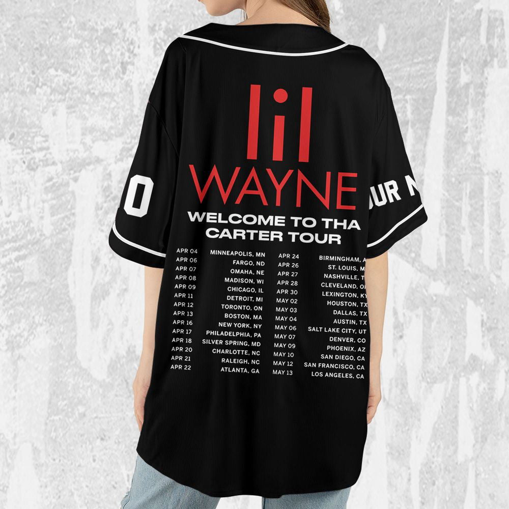 Personalize Lil Wayne Welcome To Tha Carter Black Color Jersey, Custom Baseball Jersey - lylyprint.com
