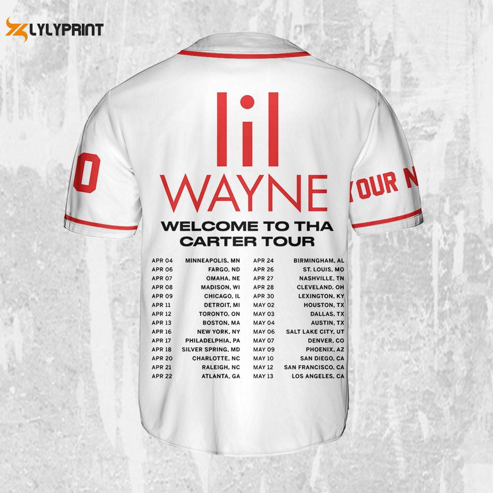 Personalize Lil Wayne Welcome To Tha Carter White Color Jersey, Custom Baseball Jersey - lylyprint.com