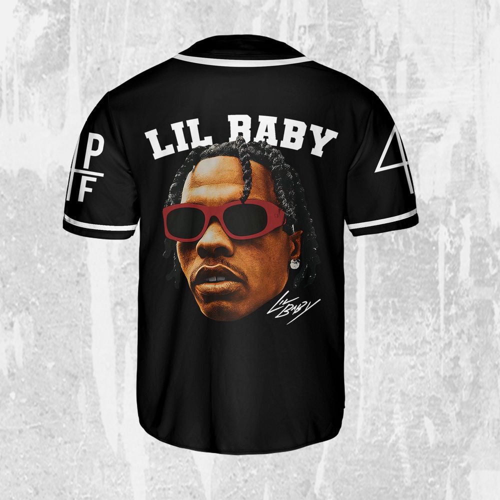 Personalize Retro Lil Baby Black Jersey, Lil Baby Baseball Jersey, Lil Baby Rap Jersey Shirt - lylyprint.com