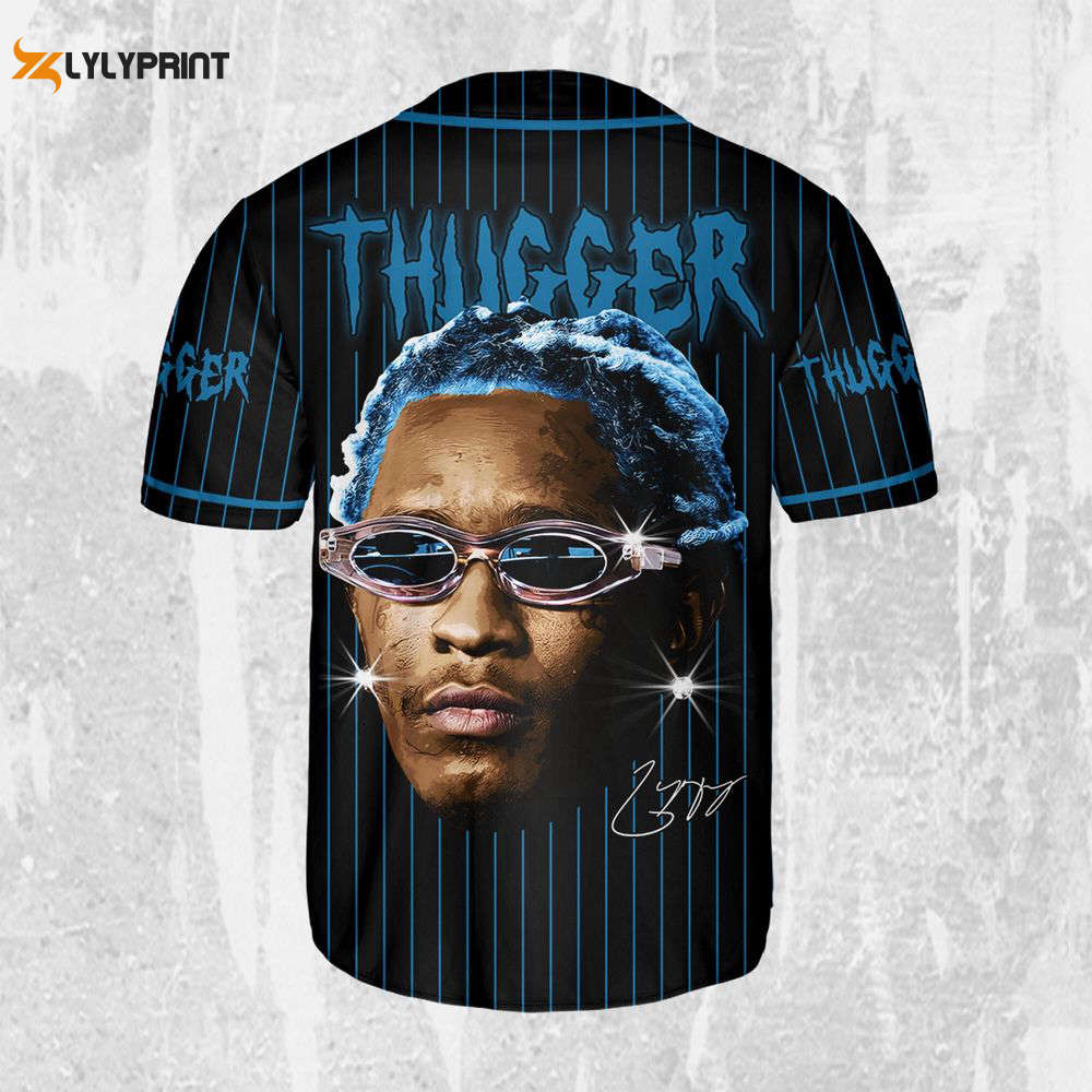 Personalize Young Thug Black And Blue Jersey, Young Thug Baseball Jersey - lylyprint.com