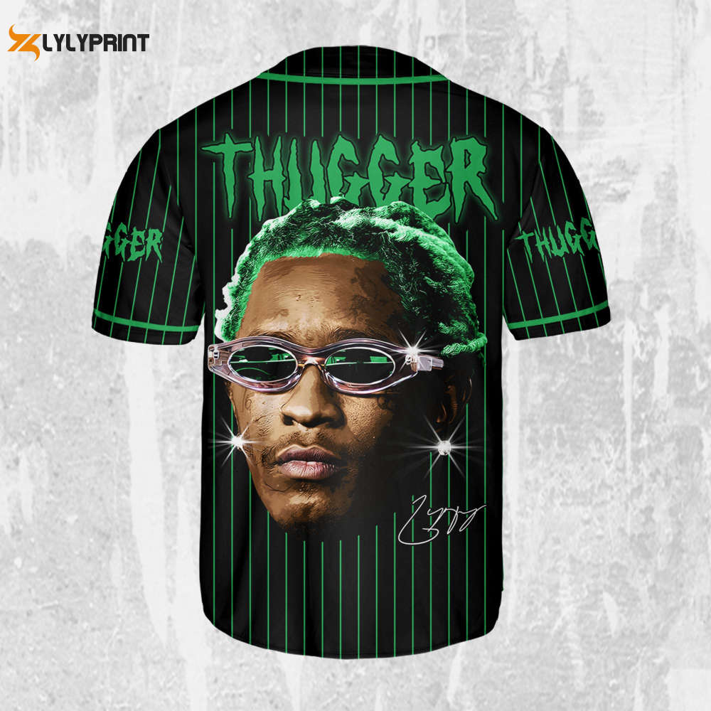 Personalize Young Thug Black And Green Jersey, Young Thug Baseball Jersey - lylyprint.com