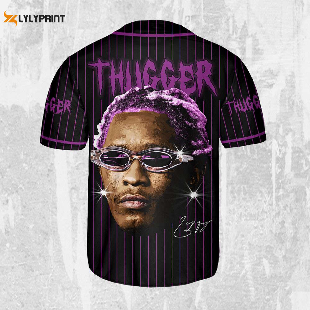 Personalize Young Thug Black And Purple Jersey, Young Thug Baseball Jersey - lylyprint.com