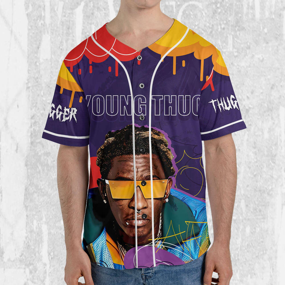 Personalize Young Thug Hiphop Colorful Jersey, Young Thug Baseball Jersey - lylyprint.com