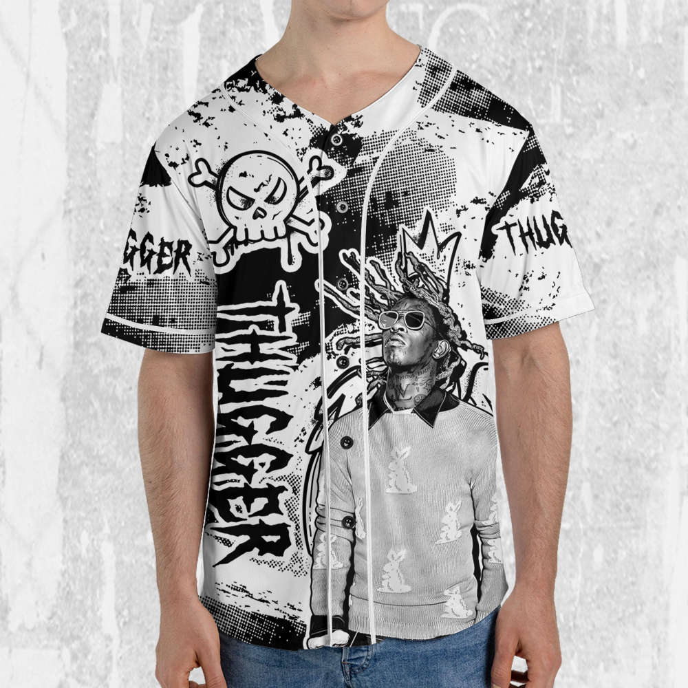 Personalize Young Thug Rapper Style Jersey, Young Thug Baseball Jersey - lylyprint.com