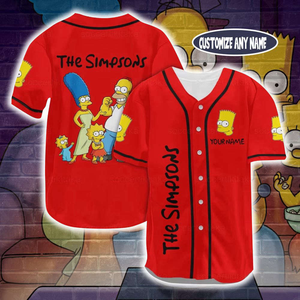 Personalized Bart Simpson Baseball Jersey, Bart Simpson Jersey Shirt - lylyprint.com