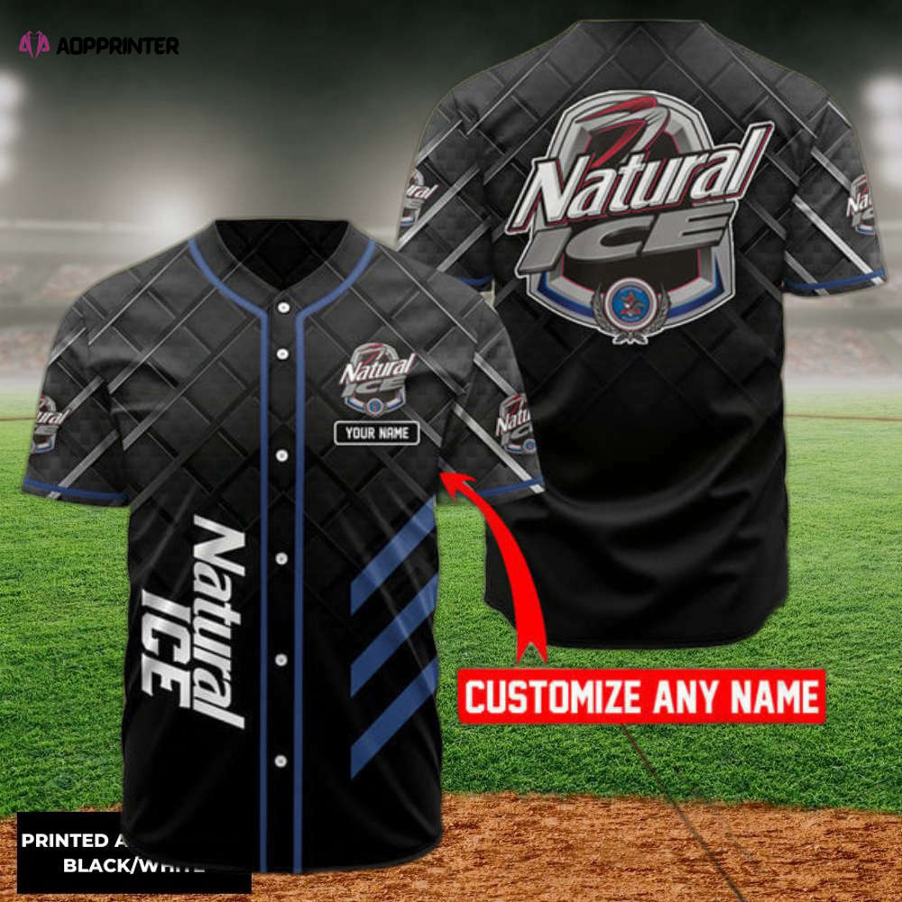 Personalized Black Natural Ice Baseball Jersey - Aopprinter